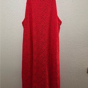 Maurices Vibrant Red Backless Lace Dress